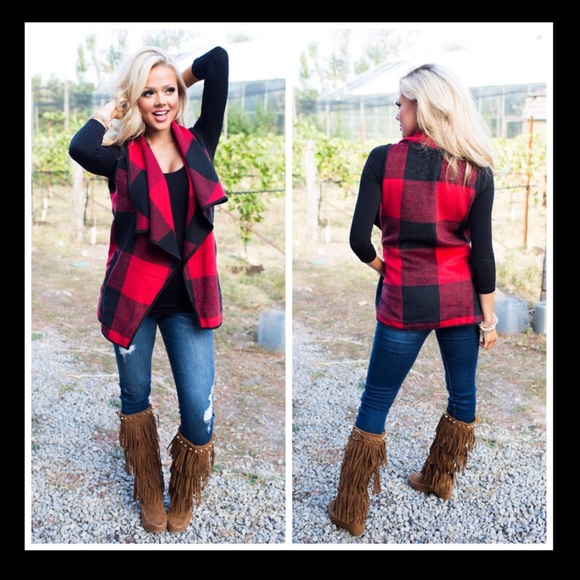 Jackets & Blazers - CHASITY ♦️ BUFFALO PLAID VEST S M L XL XXL